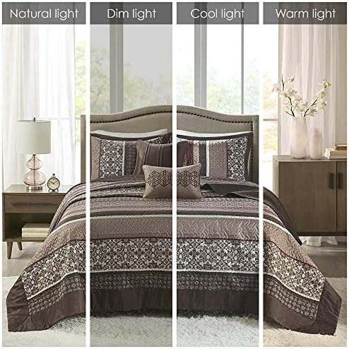 Madison Park Princeton Reversible Bedspread Set Red 5 Piece King