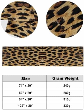 Sabolny Leopard Print King Size Bed Runner Scarf