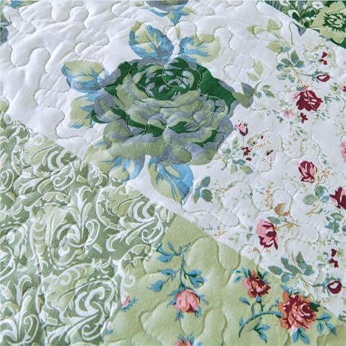 Cmfshape Patchwork Quilt Set King Size Green
