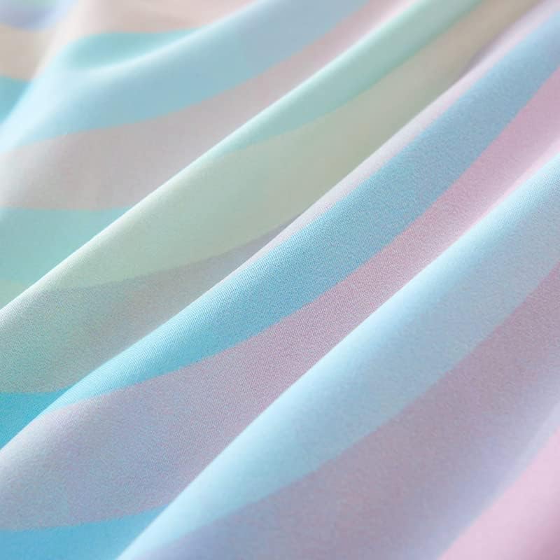 Helloosuu Comforter Set for Girls with Rainbow Design