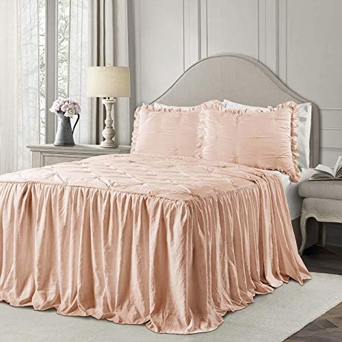 Lush Decor Ravello Pintuck Ruffle Skirt Bedspread Set Twin