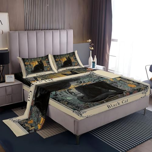 Tarot Cards Black Cat Kids Twin XL Sheet Set 3Pcs
