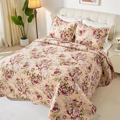 Cmfshape Romantic Patchwork Quilt Set Queen Size