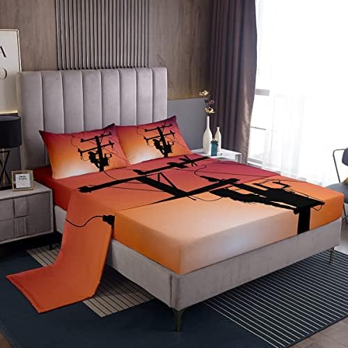 Erosebridal Boys Lineman Sheet Set Twin Size