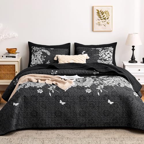 Wake In Cloud Floral Quilt Set 3-Piece QueenFull