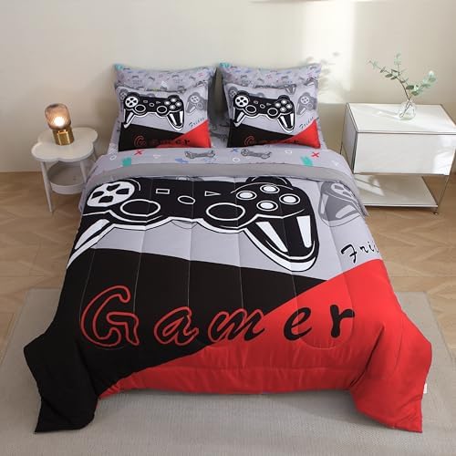 7 Piece Gamer Comforter Set for Kids Boys Girls Teens 1