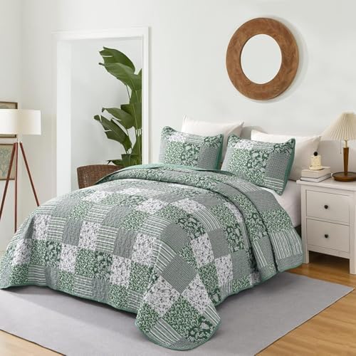 Mybedsoul Green Quilt Set Twin Size 2pcs