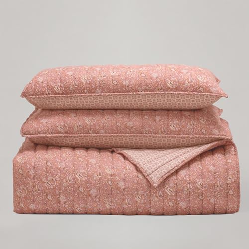 Wonderful Reversible Cotton Gauze Quilt Set Queen Size