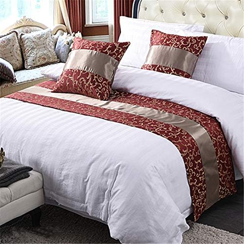 Twelve Red Floral Bed Runner Scarf
