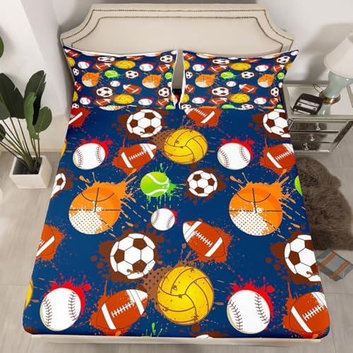 Erosebridal Soccer Sheet Set Twin Size