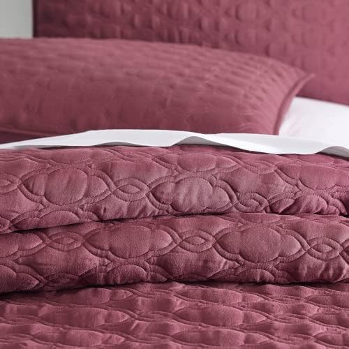 BOURINA 3-Piece Queen Quilt Set Microfiber Lightweight