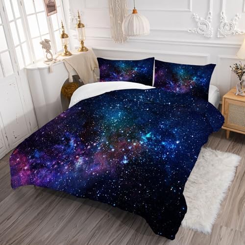 Kxry Galaxy Comforter Set Twin Size 3D Printing