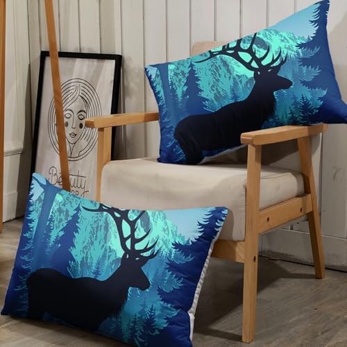 AILONEN Black Cartoon Deer Twin XL Fitted Sheet Set