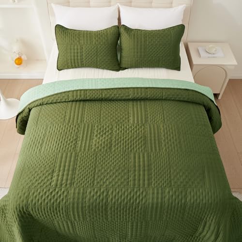 Cmfshape King Size Quilt Set - 3 Pieces Reversible