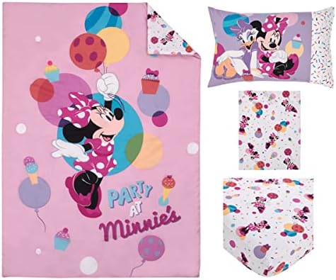 NoJo Disney Minnie Mouse Party Bed Set 4 Piece