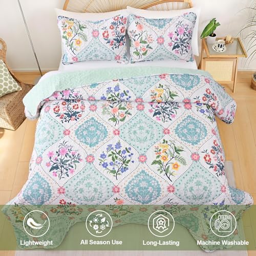Uspring King Size Quilt Set with Soybean Fiber Fill