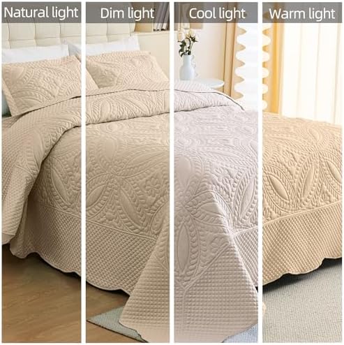 Cmfshape Oversize King Bedspread 128x120 Beige