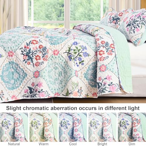 Uspring King Size Quilt Set with Soybean Fiber Fill