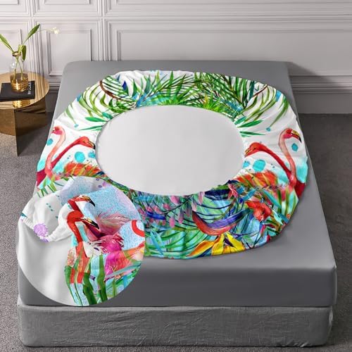 AILONEN Flamingo Fitted Sheet Set Twin XL