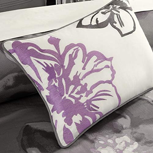 Madison Park Serena Comforter Set - Floral Grey Queen