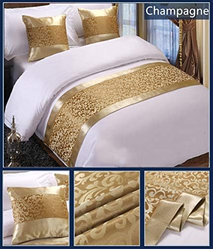Twelve Champagne Bed Scarf Runner for 120cm Bed