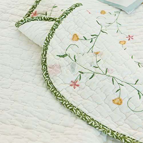 EVENHUG Cotton Patchwork Quilt Set King Size 3 Pieces