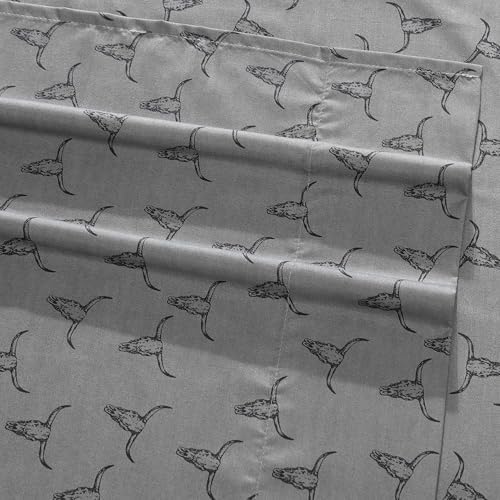 Wrangler Steer Skulls Grey Full Sheet Set