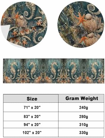 Homechoid Ocean Seahorse Green Bed Runner for King Size