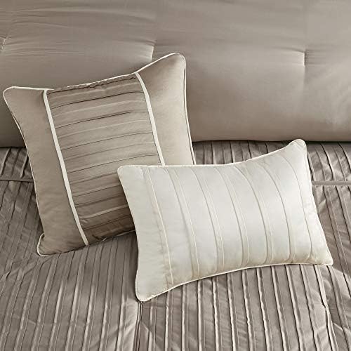 Madison Park Cozy Comforter Set - Taupe King 7 Piece