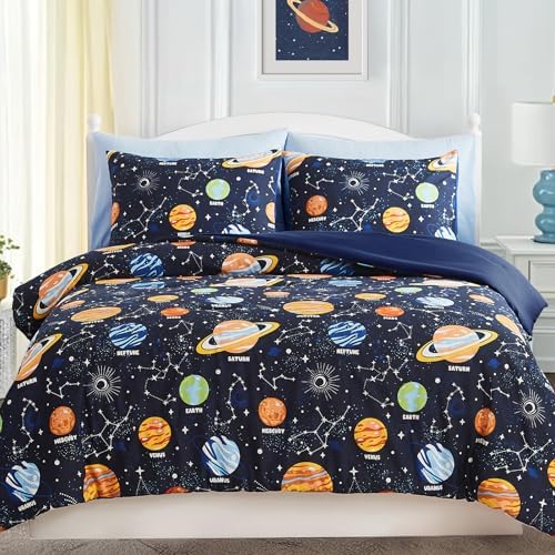 7-Piece Glow in the Dark Comforter Set for Boys