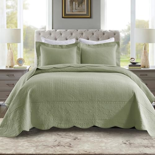 MarCielo 3-Piece Cotton Bedspread Quilt Set