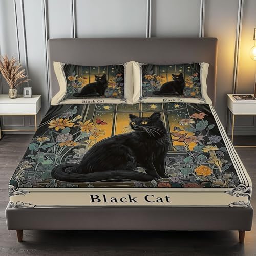 Tarot Cards Black Cat Kids Twin XL Sheet Set 3Pcs