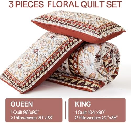 DJY King Size Quilt Set with Pillowcases