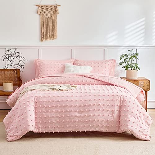 Flysheep 7 Piece Queen Bed in a Bag with Pom Pom Design