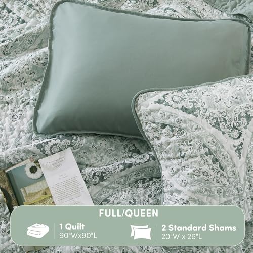 Comfort Spaces Reversible Boho Quilt Set Queen Size