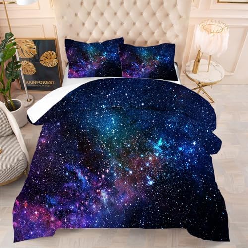 Kxry Galaxy Comforter Set Twin Size 3D Printing