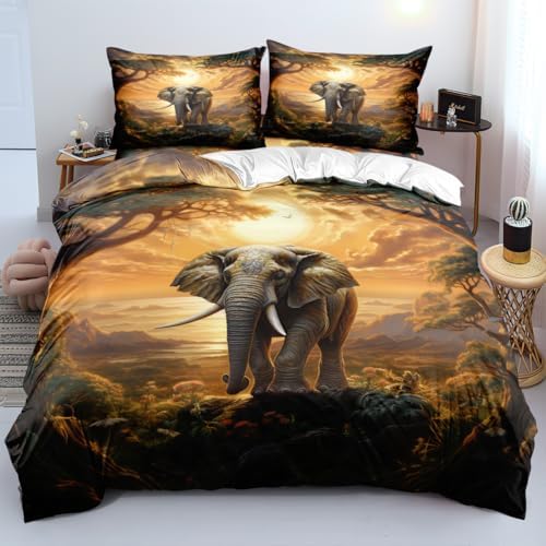 Yixinzhuanjin Elephant Bed Sheet Set King Size