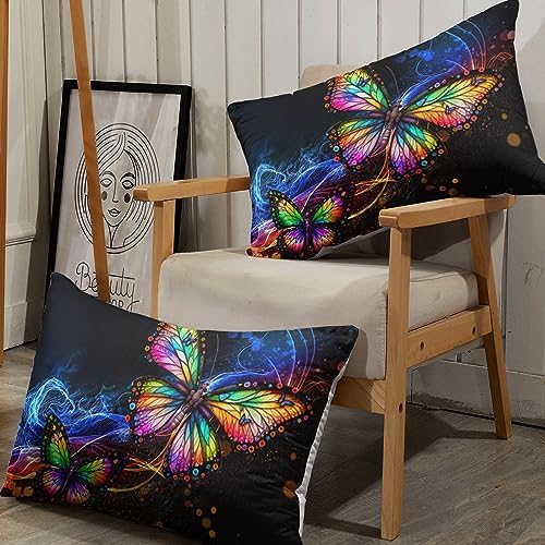 AILONEN Gradient Butterfly Twin XL Fitted Sheet Set 1