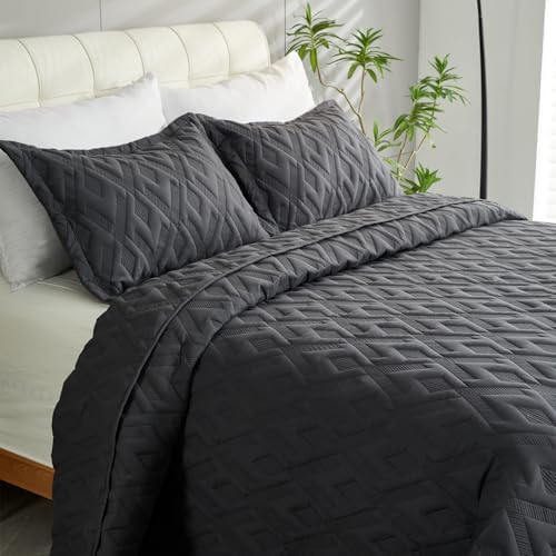 Cmfshape Diamond Embroidery Quilt Set 3 Piece King Size
