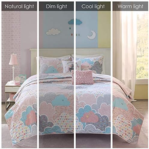 Reversible Cotton Quilt Set - Cloud Pink 4 Piece