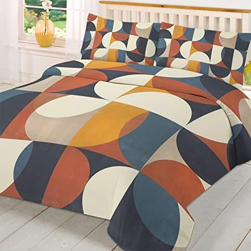 Sabolny European Full Duvet Cover Set with Ties Zipper