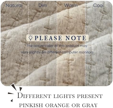 Wonderful 100 Cotton Jersey Knit Quilt Set - Apricot Beige Queen Size