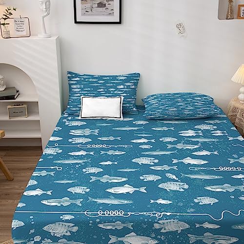 Fish Sheets Twin XL Sheet Set - Kids Bedding with Fun Design