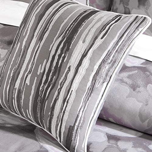 Madison Park Serena Comforter Set - Floral Grey Queen
