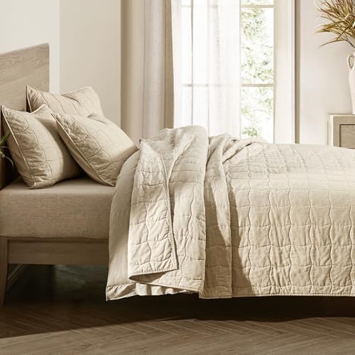 Wonderful Natural Linen Cotton Queen Quilt 94x94