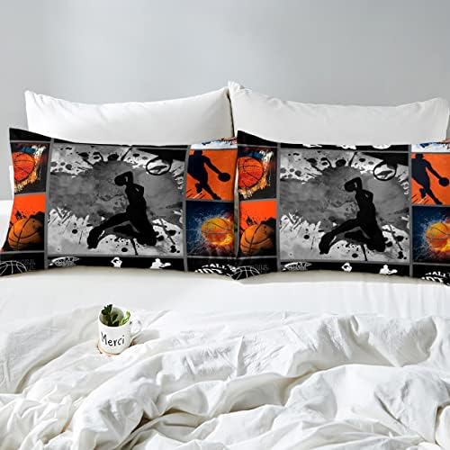 Erosebridal Water Fire Basketball Fitted Sheet Set 1