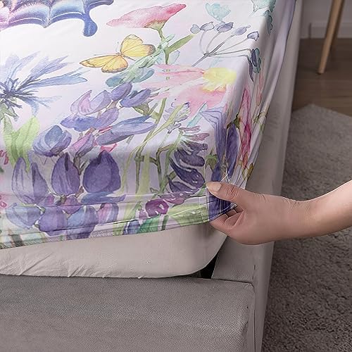AILONEN Butterfly Fitted Sheet Set Twin XL Size