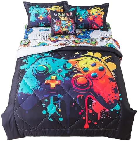 ADASMILE A S Gaming Comforter Set for Kids
