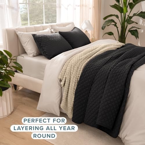 Bare Home Coverlet Set - King Black