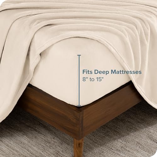 Bare Home Microplush Fleece Sheet Set Twin Sand